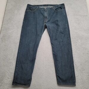 Levis Jeans Mens 45x31 Blue Denim 502 Taper Fit Casual Pockets Outdoors American